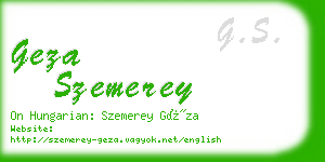 geza szemerey business card